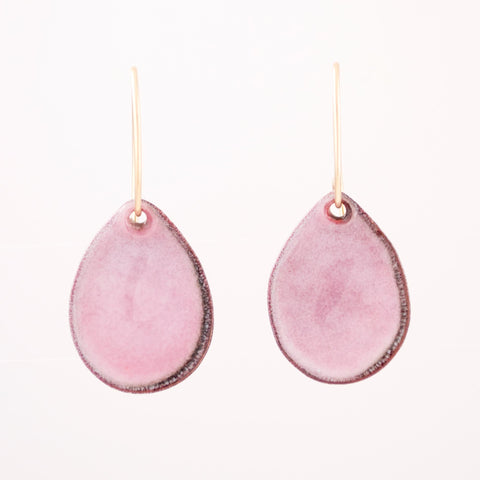 Pink Enamel Huggie Hoop Earrings – Alisa Michelle