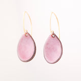 Light pink enamel earrings