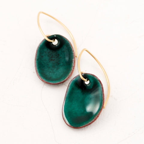 Oval drop earrings