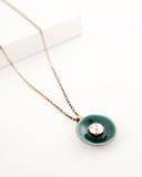 Vintage circle pendant necklace
