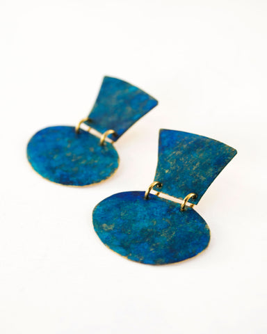 Turquoise minimalist earrings by Exquistry, Handmade in Seattle