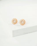 Cream off-white dainty stud earrings | tiny ivory earrings