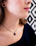 Burgundy pendant necklace | maroon sparkly crystal necklace