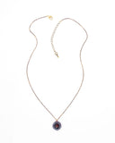 Burgundy pendant necklace | maroon sparkly crystal necklace