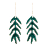 Dark green earrings