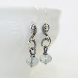 light blue quartz earrings