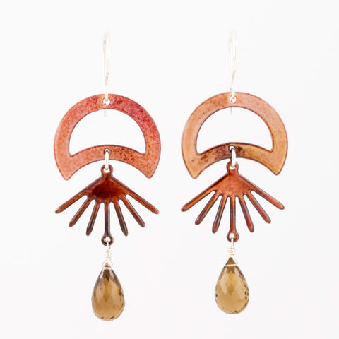 Smokey quartz earrings