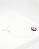 Delicate blush and gray swarovski bracelet