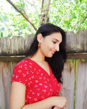 Red gold tassel earrings | tribal earrings | bohemian earrings