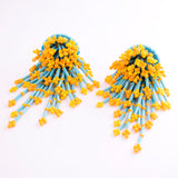 Beaded statement earrings