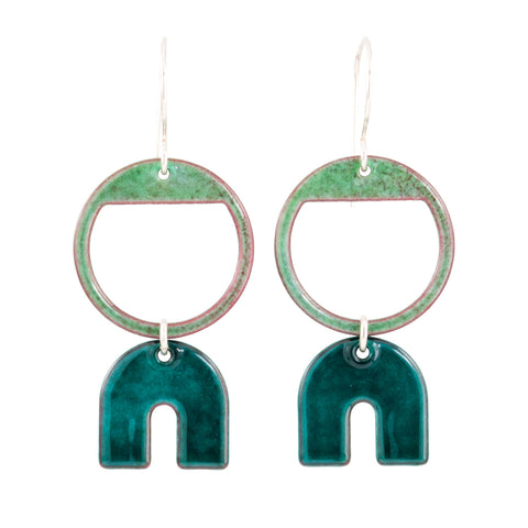 Sage green earrings