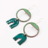 Unique enamel colorful earrings