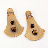 Brass statement earrings