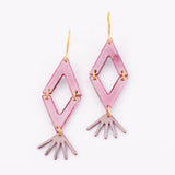Kite diamond rhombus shaped earrings