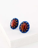 orange stud earrings