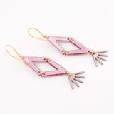 Geometric long earrings