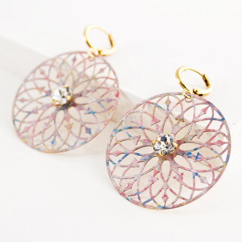 14K Blue Pink Watermelon Earrings, Asymmetrical Long Earrings, One of – Jen  Volkodav Jewelry Design