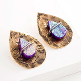 Mixed metal earrings