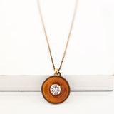 Vintage circle pendant necklace