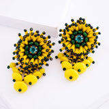 yellow green earrings