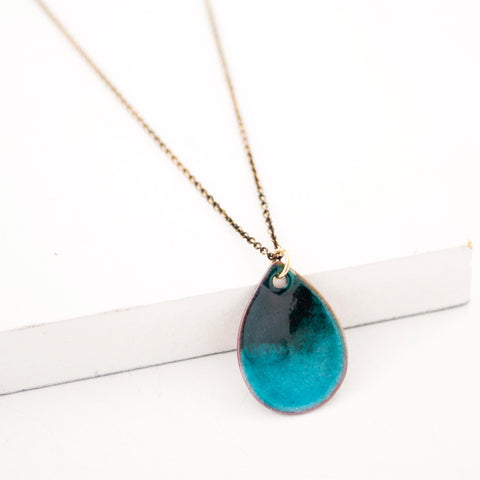 Dainty Turquoise Moon Necklace – Stitch and Stone