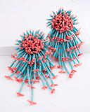 Turquoise statement earrings