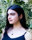 Black earrings | Gold earrings | Swarovski stud earrings