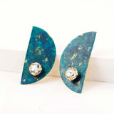Half-moon stud earrings