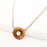 Enamel flower necklace