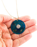 Large circle pendant necklace