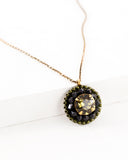 Khaki olive green pendant necklace