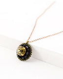 Khaki olive green pendant necklace