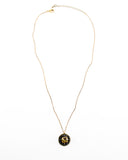 Khaki olive green pendant necklace