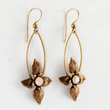 Long leaf earrings