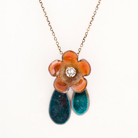 Burnt orange necklace