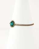 Dainty emerald green swarovski bracelet