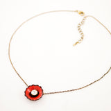 Flower choker necklace