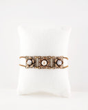 Vintage style filigree floral Swarovski crystal bracelet