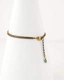 Dainty emerald green swarovski bracelet