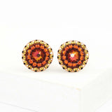 Gold orange earrings