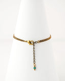 Dainty emerald green swarovski bracelet