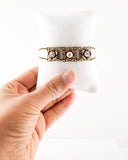 Vintage style filigree floral Swarovski crystal bracelet