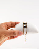 Vintage style filigree floral Swarovski crystal bracelet