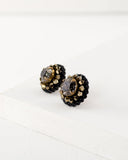 Black earrings | Gold earrings | Swarovski stud earrings