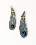 Blue statement earrings by Exquistry - handmade in Seattle