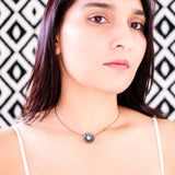 Flower choker necklace