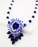 White blue necklace