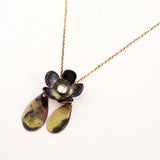 Antique chain vintage flower necklace
