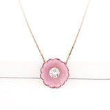 Light pink pendant necklace