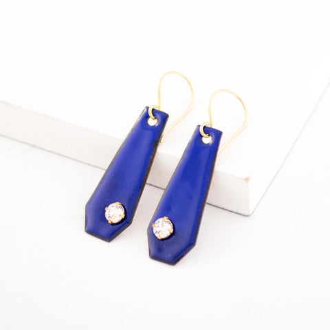 Geometric hexagon drop earrings